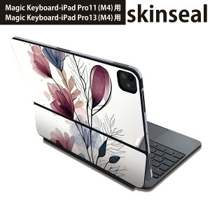 �}�W�b�N�L�[�{�[�h �p �X�L���V�[�� 11�C���` 13�C���` iPad Pro11(M4) iPad Pro13(M4)�p 2024�N���� ��5���� Magic Keyboard �Ή� �O�� �w�� �ی�V�[�� �l�C �� flower 033563