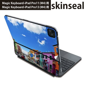 マジックキーボード 用 スキンシール 11インチ 13インチ iPad Pro11(M4) iPad Pro13(M4)用 2024年発売 第5世代 Magic Keyboard 対応 前面 背面 保護シール 人気 外国 風景 写真 009835
