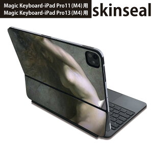 マジックキーボード 用 スキンシール 11インチ 13インチ iPad Pro11(M4) iPad Pro13(M4)用 2024年発売 第5世代 Magic Keyboard 対応 前面 背面 保護シール 人気 イラスト 人物 絵画 011458