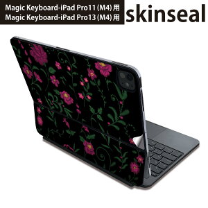 �}�W�b�N�L�[�{�[�h �p �X�L���V�[�� 11�C���` 13�C���` iPad Pro11(M4) iPad Pro13(M4)�p 2024�N���� ��5���� Magic Keyboard �Ή� �O�� �w�� �ی�V�[�� �l�C �ԁ@�s���N�@flower 015886