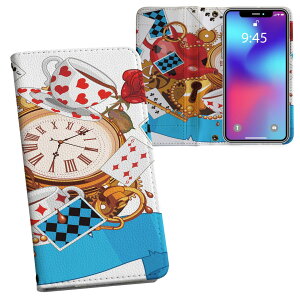 SCV41 Galaxy S10 ギャラクシー エステン au エーユー scv41 両面プリント 裏表 内側 内面 スマホ カバー レザー ケース 手帳タイプ フリップ ダイアリー 二つ折り 革 フルデザイン 006790 アリス ト