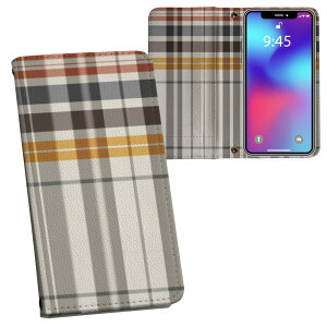 Xperia 10 VI 用 ケース カバー 手帳型 SO-52E / SOG14 / A402SO / 共通対応 内側プリント so52e 対応 ケース カバー 手帳型 マグネット式 ピタッと閉まる レザーケース カード収納 ポケット 000961 チェック