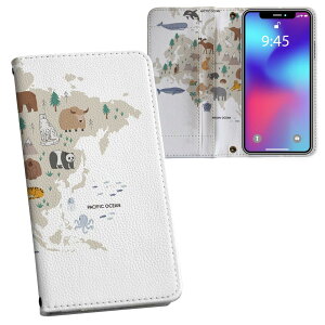 Xperia 10 VII �p �����v�����g SO-52F / SOG16 / XQ-FE44 ���ʑΉ� �P�[�X �J�o�[ �蒠�^ �}�O�l�b�g�� �s�^�b�ƕ܂� ���U�[�P�[�X �J�[�h���[ �|�P�b�g 019960 eurasia map ���� �n�}