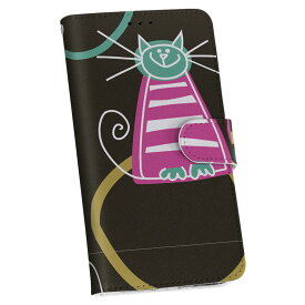 SCV36 Galaxy S8 ギャラクシー s8 au エーユー 手帳型 スマホ カバー レザー ケース 手帳タイプ フリップ ダイアリー 二つ折り 革 ラブリー 猫　動物　キャラクター 003741