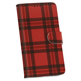 SCV39 Galaxy S9+ ギャラクシー エスナインプラス au エーユー scv39 手帳型 スマホ カバー カバー レザー ケース 手帳タイプ フリップ ダイアリー 二つ折り 革 012415 赤　チェック　かわいい