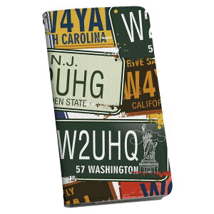 iPhone11 6.1インチ 専用 ケース カバー 手帳型 マグネット式 ピタッと閉まる レザーケース sc02k カード収納 ポケット igcase 000171 プレート 英字 看板