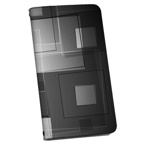 AQUOS wish3 SH-53D A302SH SH-M25 用 ケース カバー 手帳型 マグネット式 ピタッと閉まる レザーケース sh53d カード収納 ポケット 000474 タイル 黒