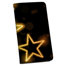 Galaxy A51 5G SC-54A ギャラクシー 専用 ケース カバー 手帳型 マグネット式 ピタッと閉まる レザーケース sc54a カード収納 ポケット igcase 002285 星　ネオン　黄色