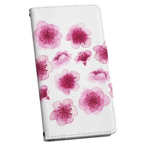 Galaxy A54 5G ギャラクシー SC-53D SCG21 専用 ケース 共通対応 カバー 手帳型 マグネット式 ピタッと閉まる レザーケース sc53d カード収納 ポケット igcase 020727 マスクデザイン 春 桜 梅