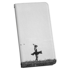 Xperia 10 VI 用 ケース カバー 手帳型 SO-52E / SOG14 / A402SO / 共通対応 マグネット式 ピタッと閉まる レザーケース カード収納 ポケット igcase 023190 モノクロ 人物 バレエ