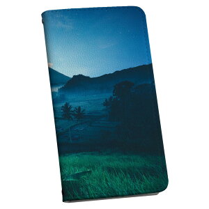 Galaxy A51 5G SC-54A ギャラクシー 専用 ケース カバー 手帳型 マグネット式 ピタッと閉まる レザーケース sc54a カード収納 ポケット igcase 023588 山 イラスト 自然