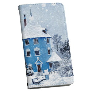 Xperia 1 VI 用 ケース カバー 手帳型 SO-51E / SOG13 / A401SO 共通対応 マグネット式 so51e ピタッと閉まる レザーケース カード収納 ポケット igcase 025720 雪 冬 森林