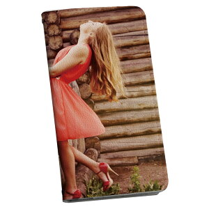 AQUOS wish2 / wish 用 手帳型 ケース カバー SH-51C / SHG06 / A104SH / SH-M20 共通対応 ケース カバー 手帳型 マグネット式 ピタッと閉まる レザーケース カード収納 ポケット 025912 女の子 ドレス ファ