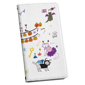 AQUOS wish2 / wish �p �蒠�^ �P�[�X �J�o�[ SH-51C / SHG06 / A104SH / SH-M20 ���ʑΉ� �P�[�X �J�o�[ �蒠�^ �}�O�l�b�g�� �s�^�b�ƕ܂� ���U�[�P�[�X �J�[�h���[ �|�P�b�g 026123 �L cat�@Halloween