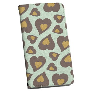 Xperia 10 II SOV43 エクスペリア テン マークツー Xperia10 専用 ケース カバー 手帳型 マグネット式 ピタッと閉まる レザーケース カード収納 ポケット igcase 004601 ヒョウ柄 ハート 模様