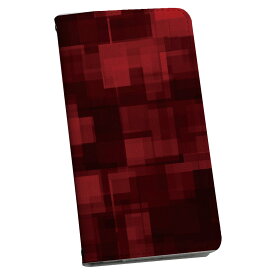 LGV33 Qua phone PX キュア フォン lgv33 専用 ケース カバー 手帳型 マグネット式 ピタッと閉まる レザーケース カード収納 ポケット igcase 007227 赤　レッド　模様