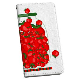 LGV33 Qua phone PX キュア フォン lgv33 専用 ケース カバー 手帳型 マグネット式 ピタッと閉まる レザーケース カード収納 ポケット igcase 009174 果物　赤　リンゴ
