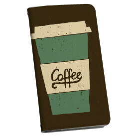 arrows Alpha F-51F 用 スマホカバー ケース カバー 手帳型 マグネット式 ピタッと閉まる レザーケース カード収納 ポケット 010435 カフェ　コーヒー　シンプル