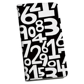 スマホケース 最新機種対応 スマホカバー 手帳型 マグネット式 フリップ ほぼ全機種対応 iPhone Xperia AQUOS Galaxy Arrows Huaweiなど ケース カバー 手帳タイプ 革 igcase 011061 数字　文字　白　黒