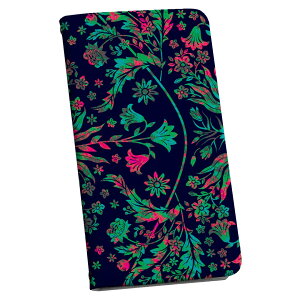 Xperia 10 II SOV43 エクスペリア テン マークツー Xperia10 専用 ケース カバー 手帳型 マグネット式 ピタッと閉まる レザーケース カード収納 ポケット igcase 012277 花柄 黒 エレガント