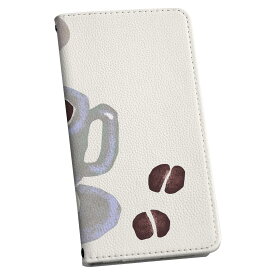 arrows Alpha F-51F 用 スマホカバー ケース カバー 手帳型 マグネット式 ピタッと閉まる レザーケース カード収納 ポケット 014433 コーヒー　カフェ