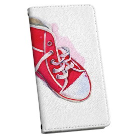 LGV33 Qua phone PX キュア フォン lgv33 専用 ケース カバー 手帳型 マグネット式 ピタッと閉まる レザーケース カード収納 ポケット igcase 014765 靴　スニーカー　赤