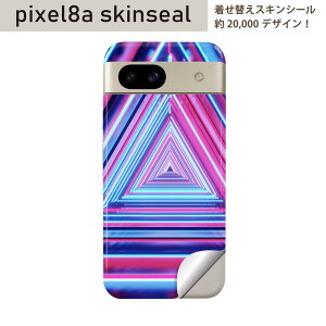 Pixel 8a 用 スキンシール pixel8a 全面スキンシール フル 背面 側面 ステッカー 保護シール 2枚入り ネオン 派手 023921