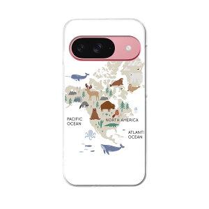 Google Pixel 9 / Pixel 9 pro ���ʑΉ� 6.3�C���` �n�[�h�P�[�X pixel9 pixel9pro �Ή� �P�[�X �J�o�[ 019962 north america map ���� �n�}