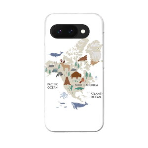 Google Pixel 9a �p �P�[�X 6.3�C���` �n�[�h�P�[�X pixel 9a �Ή� �P�[�X �J�o�[ 019962 north america map ���� �n�}