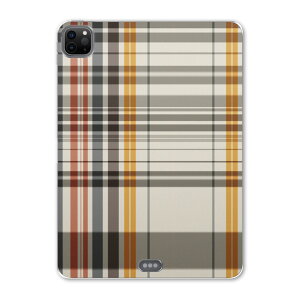 iPad Pro 11 第2世代 2020年版 用 ケース ソフト TPUケース A2228 A2068 A2230 対応 タブレットケース タブレットカバー 000961 チェック・ボーダー チェック ベージュ