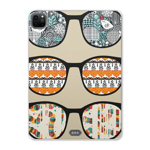 iPad Pro 11 第2世代 2020年版 用 ケース ソフト TPUケース A2228 A2068 A2230 対応 タブレットケース タブレットカバー 004877 ユニーク 眼鏡 サングラス イラスト