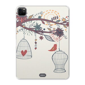 iPad Pro 11 第2世代 2020年版 用 ケース ソフト TPUケース A2228 A2068 A2230 対応 タブレットケース タブレットカバー 009658 フラワー 鳥 アジアン