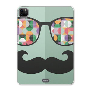 iPad Pro 11 第2世代 2020年版 用 ケース ソフト TPUケース A2228 A2068 A2230 対応 タブレットケース タブレットカバー 010328 ひげ めがね 緑