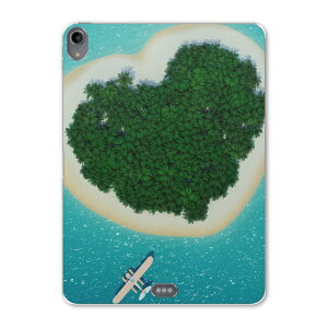 iPad Pro 12.9 第3世代 2019年版 用 ケース ソフト TPUケース A1876 A2014 A1895 対応 タブレットケース タブレットカバー 000963 ラブリー ハート 島