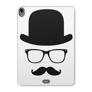 iPad Pro 12.9 第3世代 2019年版 用 ケース ソフト TPUケース A1876 A2014 A1895 対応 タブレットケース タブレットカバー 005927 ユニーク 帽子 眼鏡 ひげ