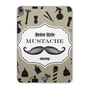 iPad Pro 11inch 第1世代 2018年 アイパッドプロ 11インチ タブレットケース タブレットカバー TPU ソフトケース A1980 A2013 A1934 A1979 007399 イラスト 美容室 ヒゲ 髭