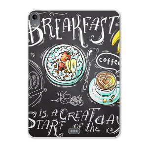 iPad Pro 12.9 第3世代 2019年版 用 ケース ソフト TPUケース A1876 A2014 A1895 対応 タブレットケース タブレットカバー 009616 カフェ おしゃれ 黒板