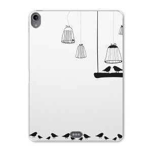 iPad Pro 11inch 第1世代 2018年 アイパッドプロ 11インチ タブレットケース タブレットカバー TPU ソフトケース A1980 A2013 A1934 A1979 009620 鳥 シンプル 白 黒