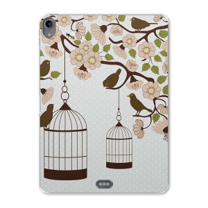 iPad Pro 12.9 第3世代 2019年版 用 ケース ソフト TPUケース A1876 A2014 A1895 対応 タブレットケース タブレットカバー 009682 フラワー 鳥 和風