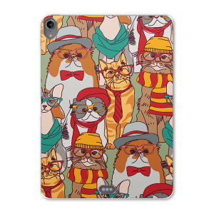 iPad Pro 11inch 第1世代 2018年 アイパッドプロ 11インチ タブレットケース タブレットカバー TPU ソフトケース A1980 A2013 A1934 A1979 010405 動物 猫 めがね