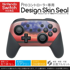 Nintendo Switch 用 PROコントローラ 専用 ニンテンドー スイッチ プロコン 専用 デザインスキンシール 全面セット カバー ケース 保護 フィルム ステッカー デコ アクセサリー 023133 雲　ネオン