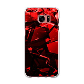 SCV33 Galaxy S7 edge ギャラクシー au エーユー スマホ カバー スマホケース ハード pc ケース ハードケース 模様　シンプル　赤 ラグジュアリー 004590
