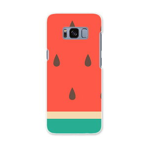 SCV36 Galaxy S8 ギャラクシー エス エイト au エーユー スマホ カバー ハード pc ケース ハードケース 果物 スイカ 赤 緑 010433