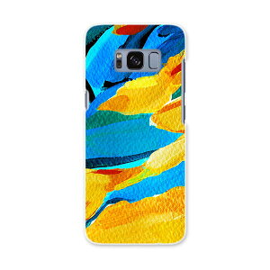 SC-02J Galaxy S8 ギャラクシー エス エイト sc02j docomo ドコモ スマホ カバー ケース スマホケース スマホカバー PC ハードケース 黄色 青 絵画 012168