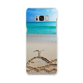 SC-03J Galaxy S8+ ギャラクシー エス エイト プラス sc03j docomo ドコモ スマホ カバー スマホケース スマホカバー PC ハードケース 砂浜　クジラ　海 写真・風景 001562