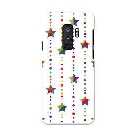 SCV39 Galaxy S9+ ギャラクシー エスナインプラス au エーユー スマホ カバー スマホケース スマホカバー PC ハードケース 012701 星　ストライプ　ポップ