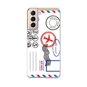 Galaxy S21 5G SC-51B ギャラクシー サムスン docomo ドコモスマホ カバー ケース スマホケース スマホカバー PC ハードケース 009354 外国 手紙 飛行機