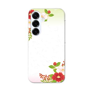 Galaxy S25 用 SC-51F / SCG31 (SM-S931) 共通対応 ハードケース sc51f ケース カバー ハードケース 005476 和風 和柄 花