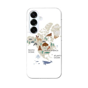 Galaxy S25 p SC-51F / SCG31 (SM-S931) ʑΉ n[hP[X sc51f P[X Jo[ n[hP[X 019962 north america map  n}