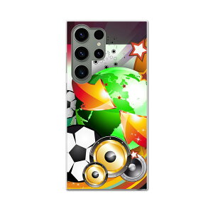 Galaxy S23 Ultra 用 ハード ケース SC-52D / SCG20 各キャリア 共通対応 ケース カバー sc52d ハードケース 001104 サッカー 派手